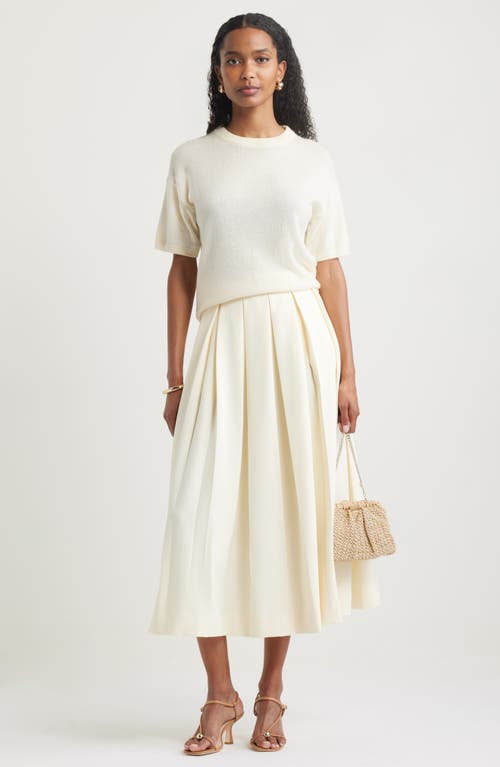 Nordstrom Short Sleeve Cashmere Sweater In Neutral