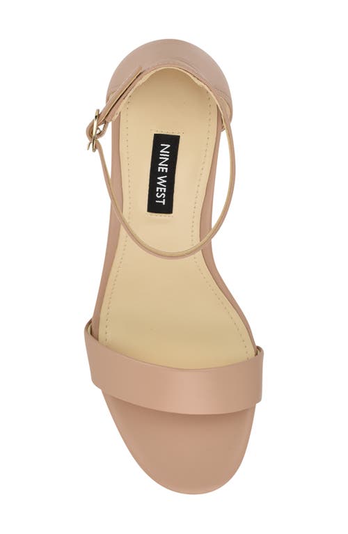 Nine West Toniann Ankle Strap Sandal In Light Natural