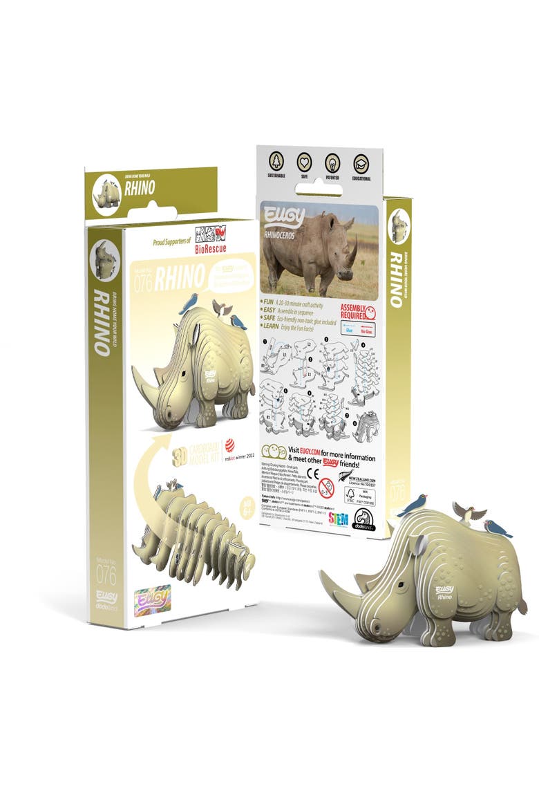 Rhino 3D Puzzle, Main, color, No Color