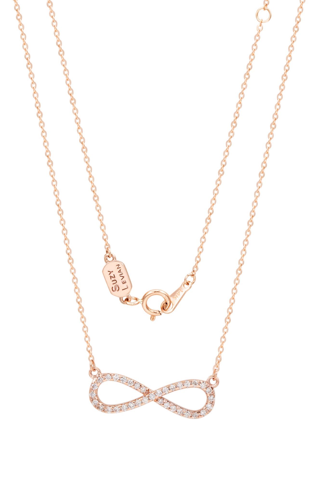 SUZY LEVIAN DIAMONDS Pavé Simulated Diamond Infinity Pendant Necklace