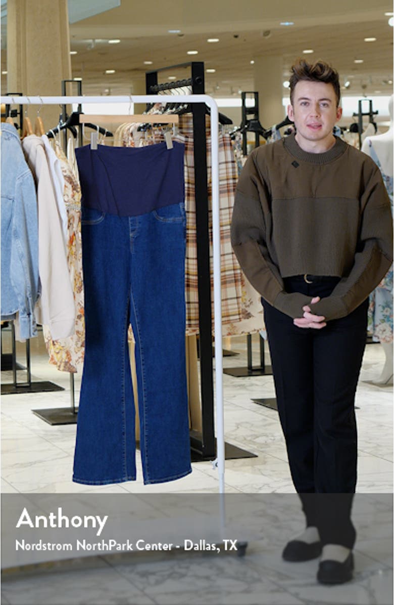 Over the Bump Flare Maternity Jeans, sales video thumbnail
