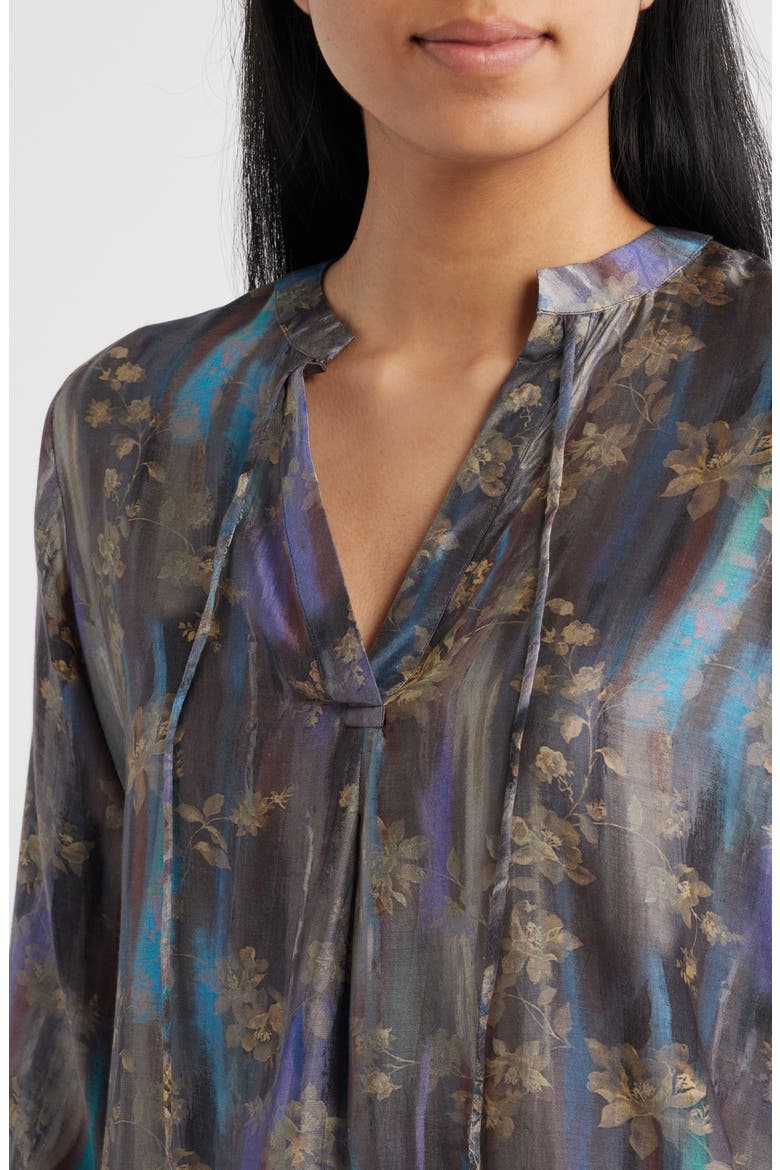 Tassel V-Neck Top, Alternate, color, BLUE MULTI