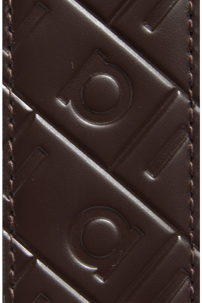Double Adjustable Embossed Reversible Leather Belt, Alternate, color, TESTA DI MORO