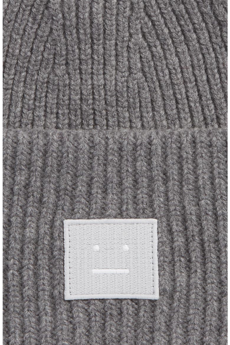 Pansy Rib Knit Beanie, Alternate, color, GREY MELANGE