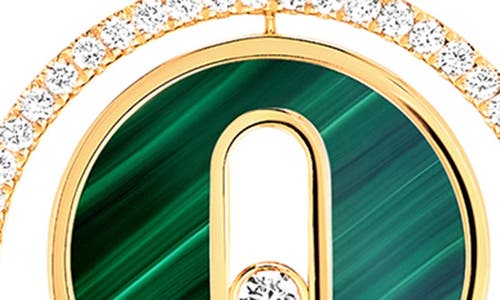Messika Lucky Move 18k Yellow Gold Malachite Diamond Earrings In Yellow Gold
