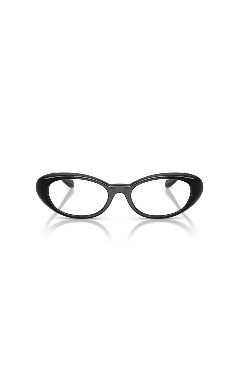 Versace 52mm Oval optical glasses, Alternate, color, Black