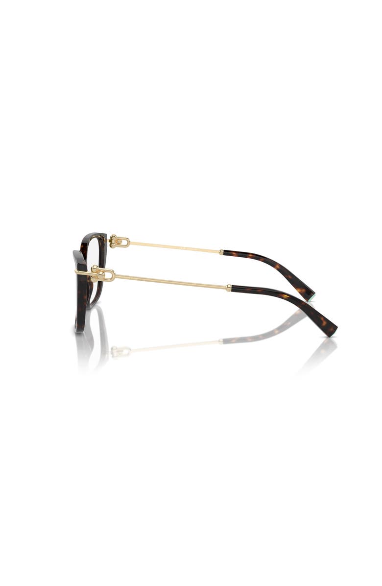 Tiffany & Co. 53mm Rectangle optical glasses, Alternate, color, Tortoise
