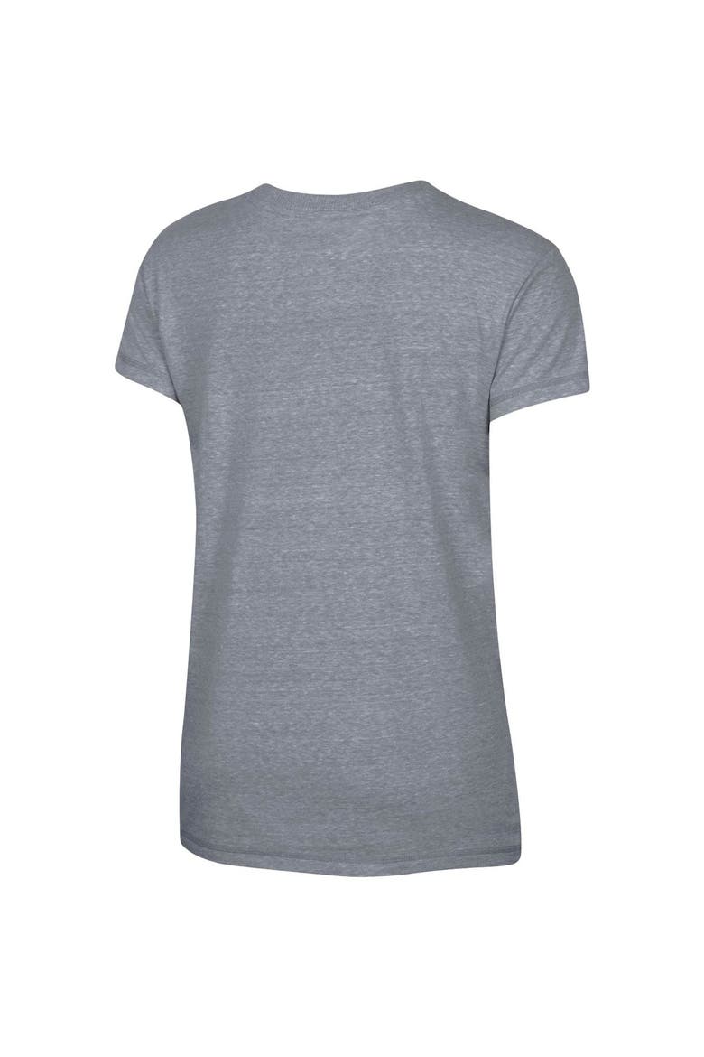 Women's Champion Gray Michigan State Spartans Vault Logo V-Neck T-Shirt, Alternate, color, Heather Gray