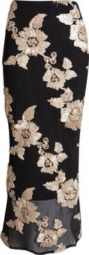 NIKKI LUND Vivica Floral Soutache Skirt
