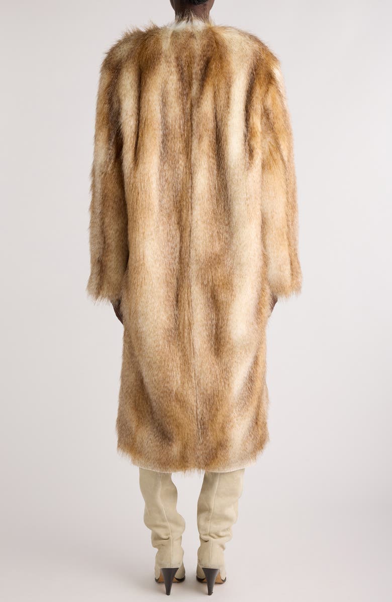 Isabel Marant Alberta Faux Fur Coat, Alternate, color, 