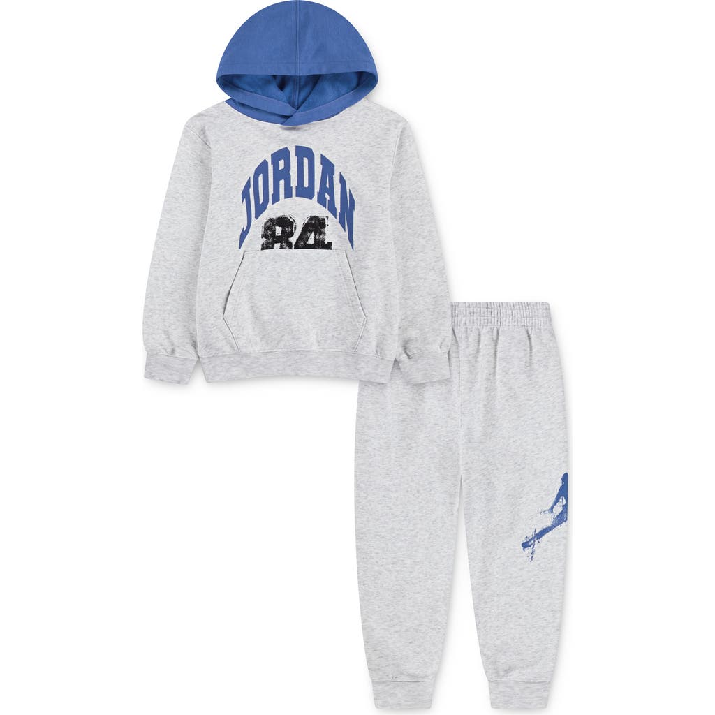 Jordan Kids' Mj Mvp Fleece Hoodie & Joggers Set In White
