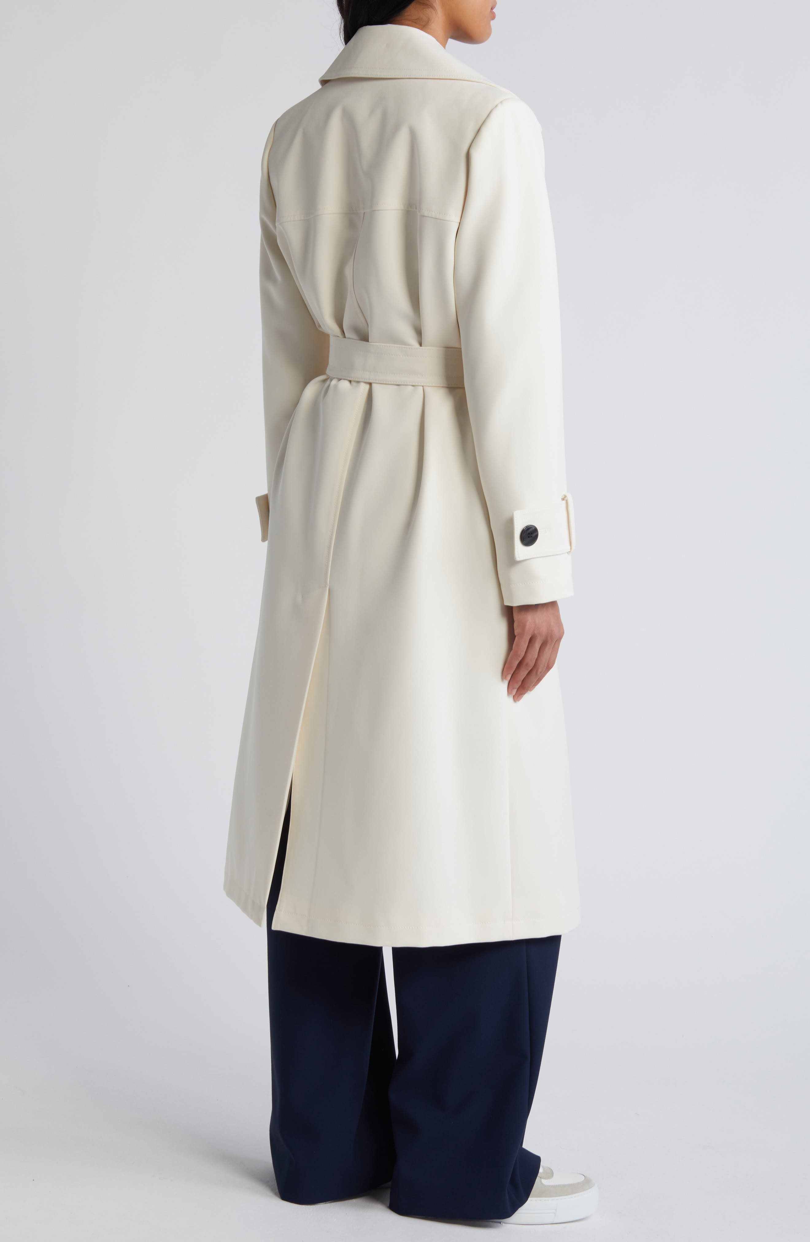 Double Breasted Belted Trench Coat - image 2