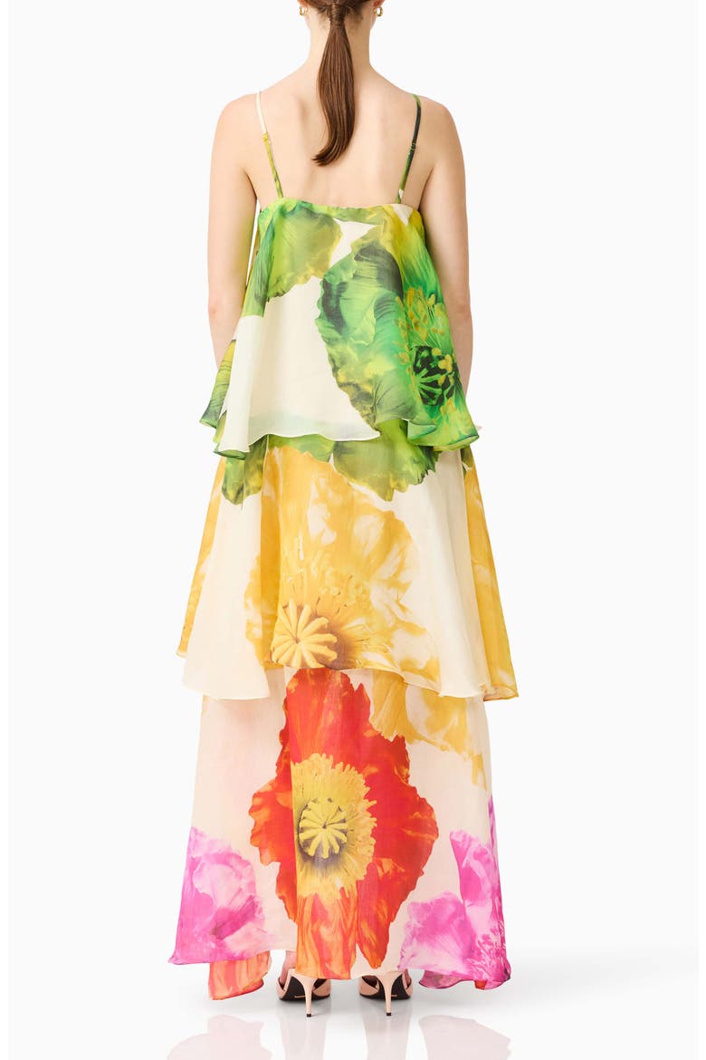 Lilia Floral Tiered High-Low Gown, Alternate, color, FLORAL MULTI