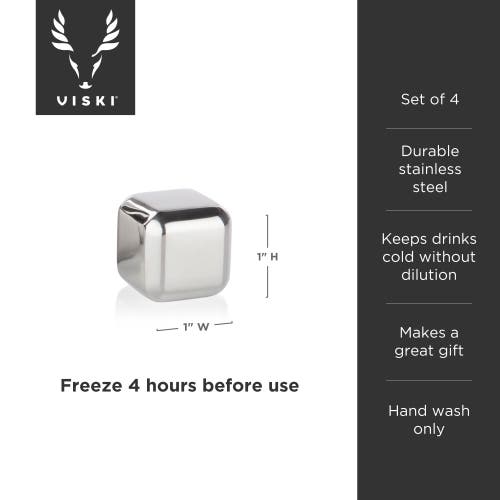 Viski Glacier Rocks Small Cubes In Silver