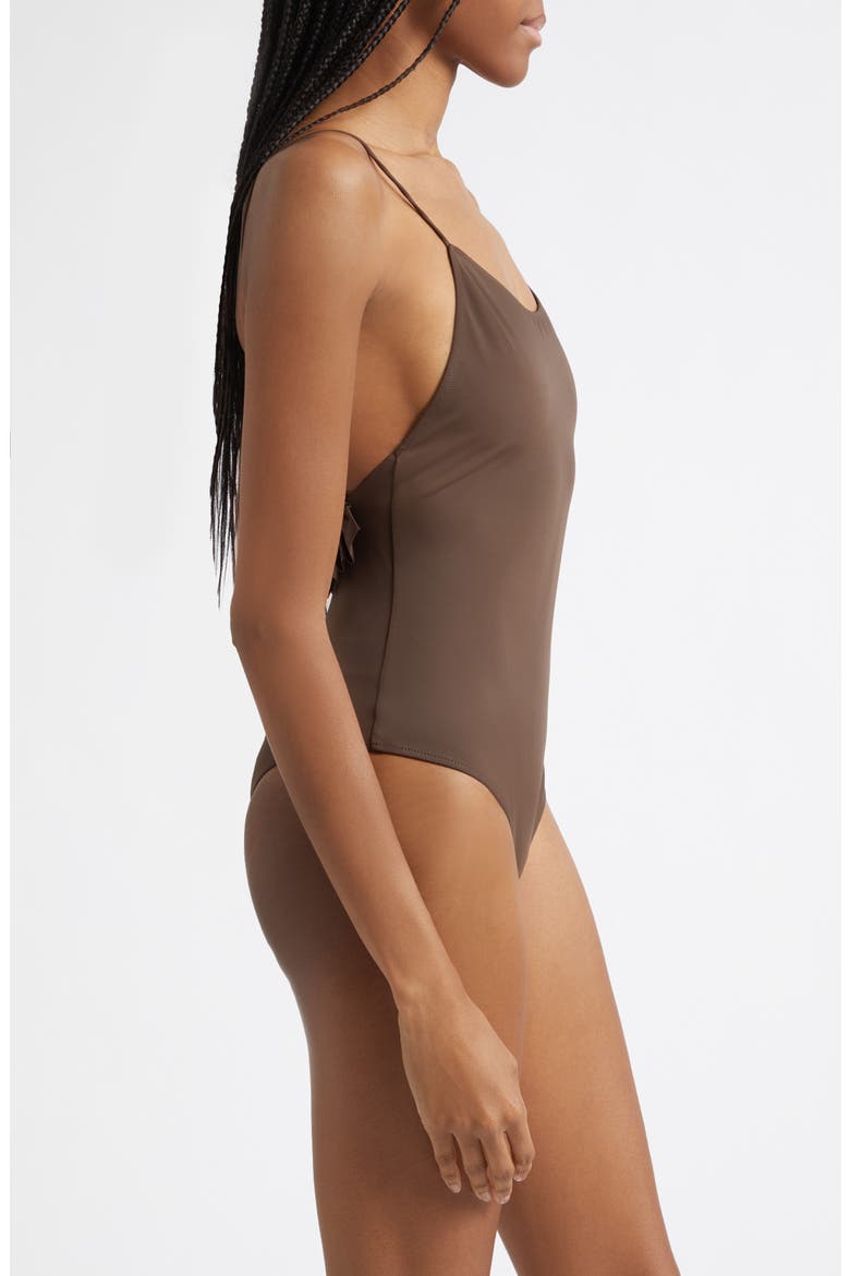 The Cabana Ruffle One-Piece Swimsuit, Alternate, color, BROWN