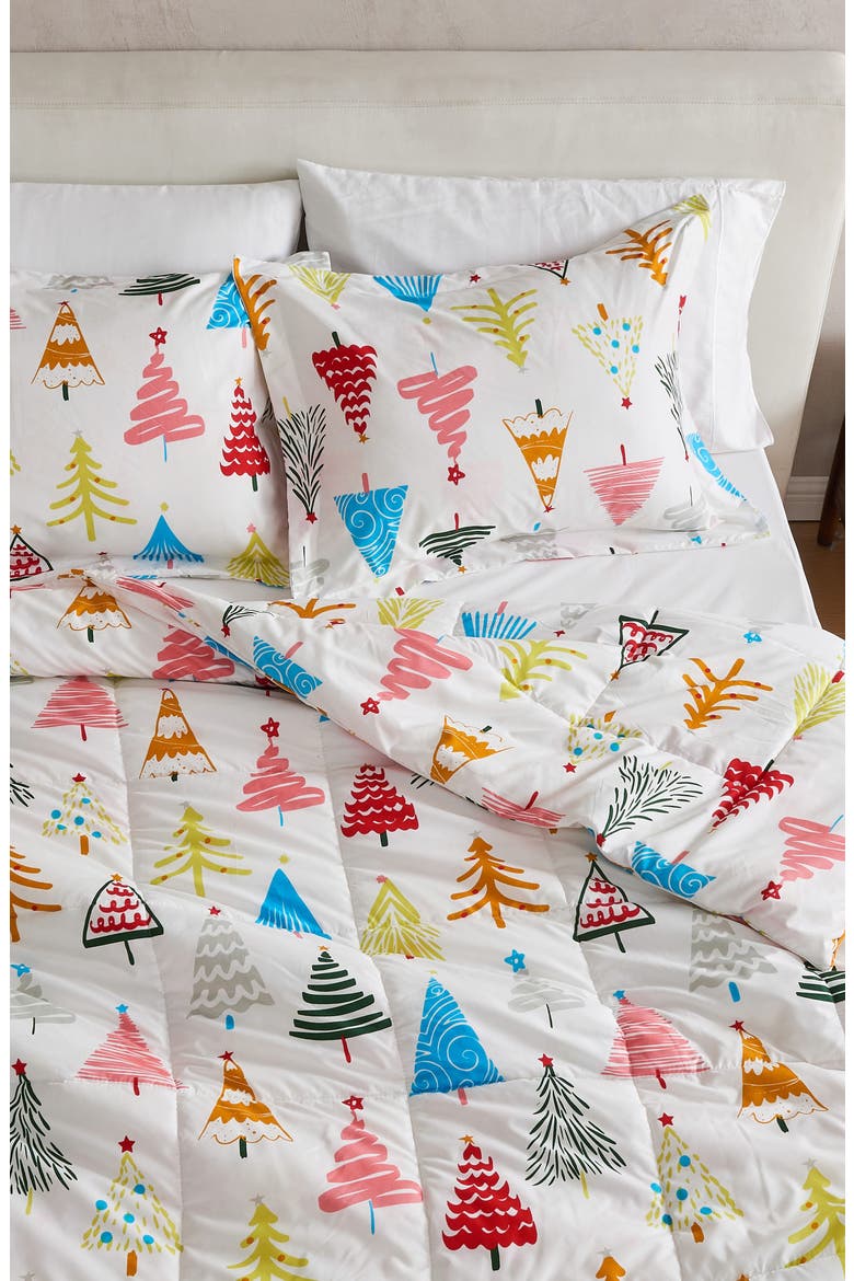 Holiday 3-Piece Comforter Set, Alternate, color, HAPPY HILLSIDE