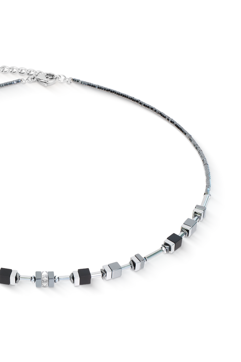 Cube Eclipse Necklace Onyx, Alternate, color, Black-Silver