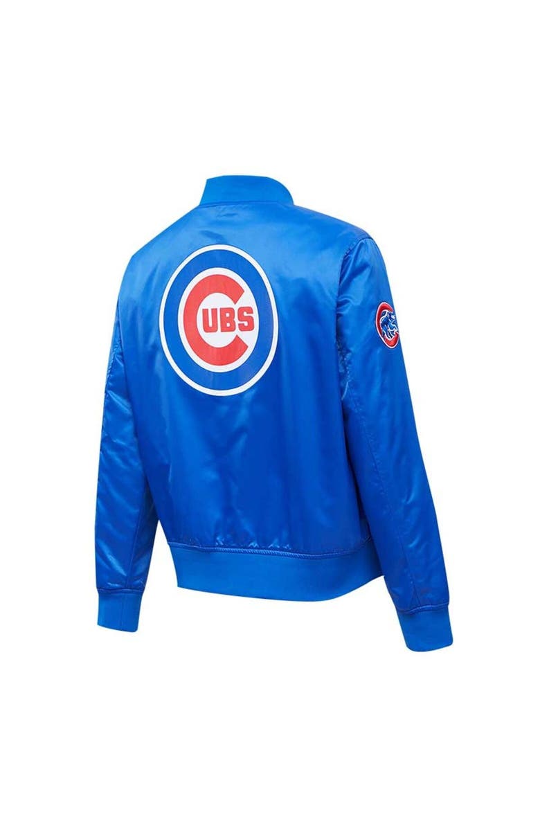 PRO STANDARD Women's Pro Standard Royal Chicago Cubs Satin Full-Snap Varsity Jacket, Alternate, color, 