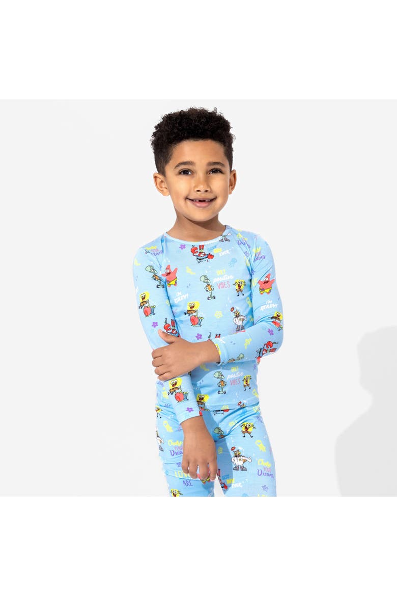 Kids' SpongeBob SquarePants Good Vibes Set of 2 Piece Pajamas, Alternate, color, SpongeBob Good Vibes