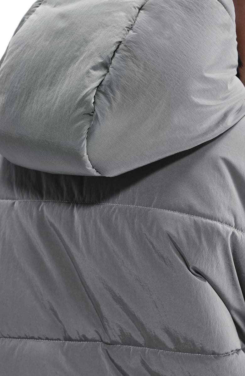 Nike Sportswear Therma-FIT Water Resistant Hooded Puffer Jacket, Alternate, color, Grey/ Black