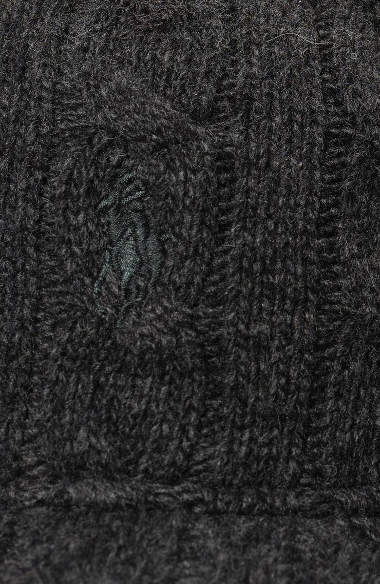 Polo Ralph Lauren Cable Baseball Hat, Alternate, color, Barclay Grey Heather