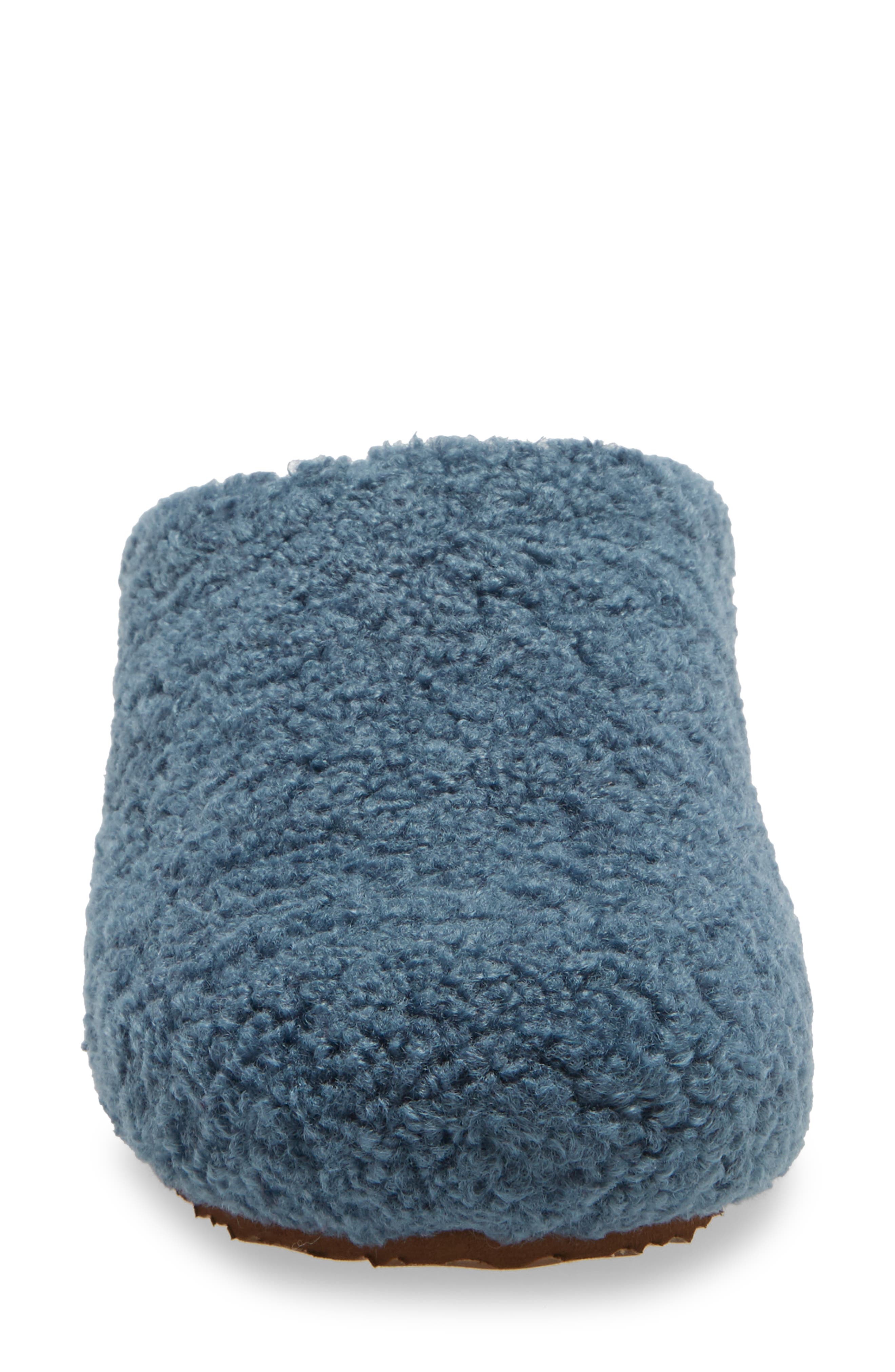 Vesa Faux Shearling Clog, Alternate, color, BLUE