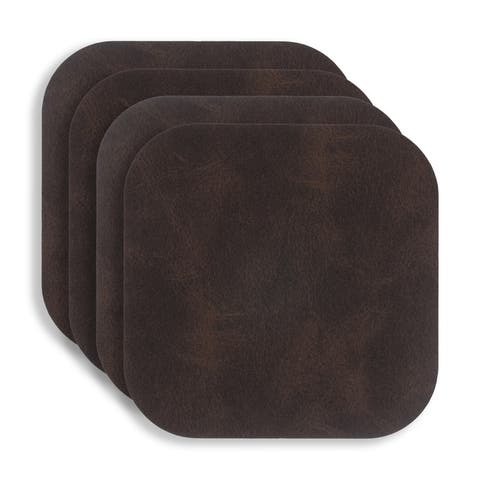 Santiago Rectangular Bio Based Vinyl Coasters, Set of 4