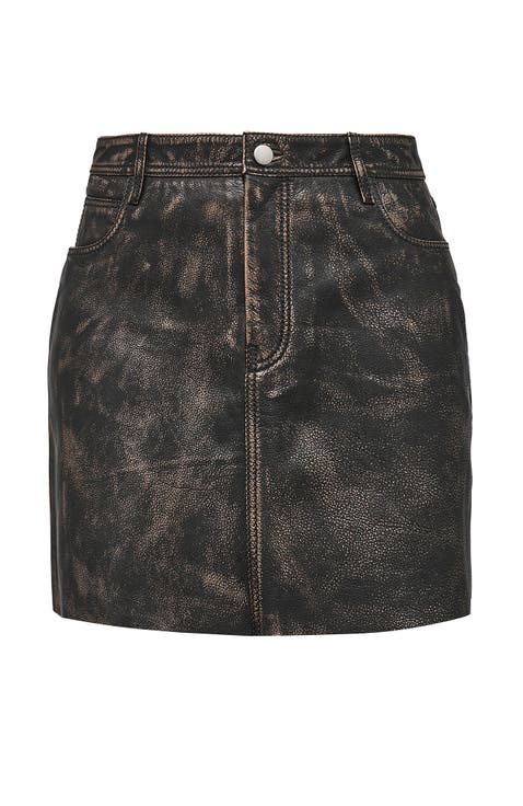Bonnie Leather Skirt