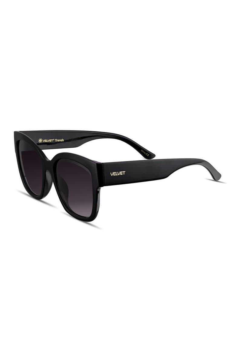 Velvet Eyewear Cat Luxe Sun Set, Alternate, color, Black, Lavender