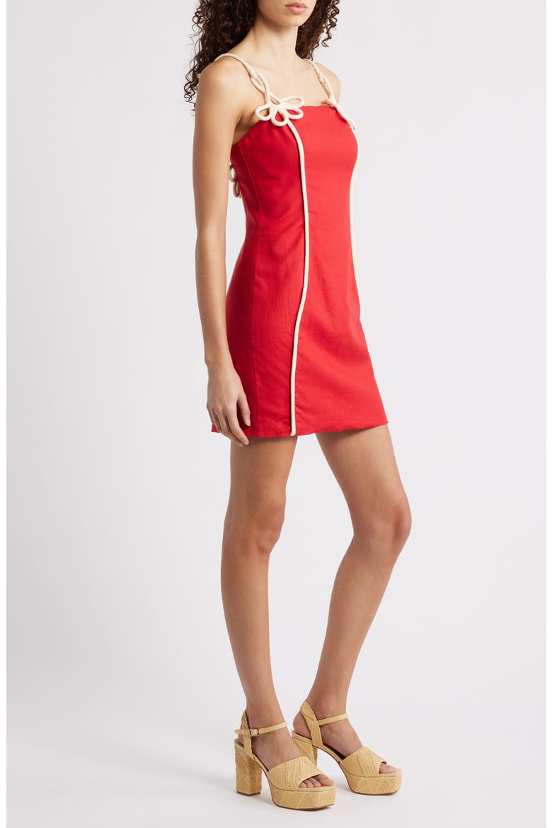 Contrast Piping Sundress, Alternate, color, RED