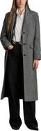 Lauren Ralph Lauren Longline Herringbone Wool Blend Reefer Coat