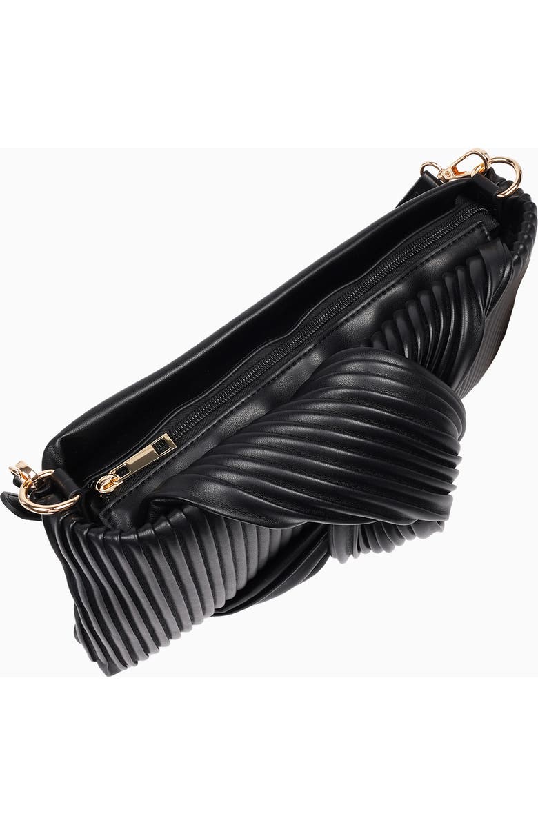 JASON WU Pleated Knot Clutch, Alternate, color, Black