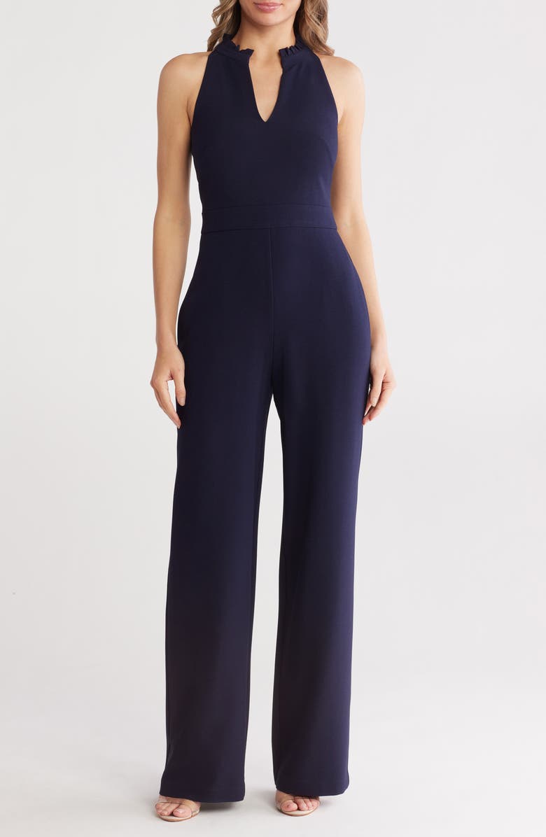 Vince Camuto Crepe Halter Jumpsuit, Main, color, 