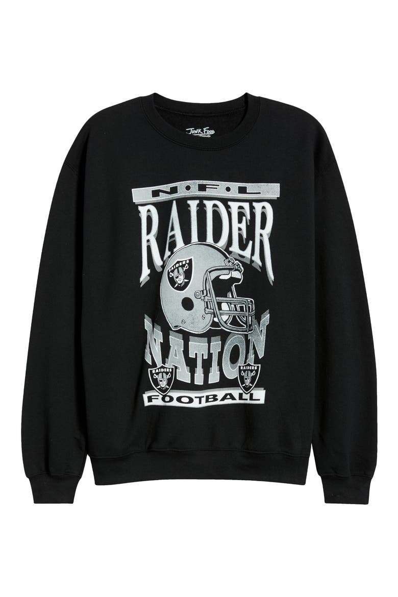 Raiders Nation Crewneck Sweatshirt, Alternate, color, BLACK