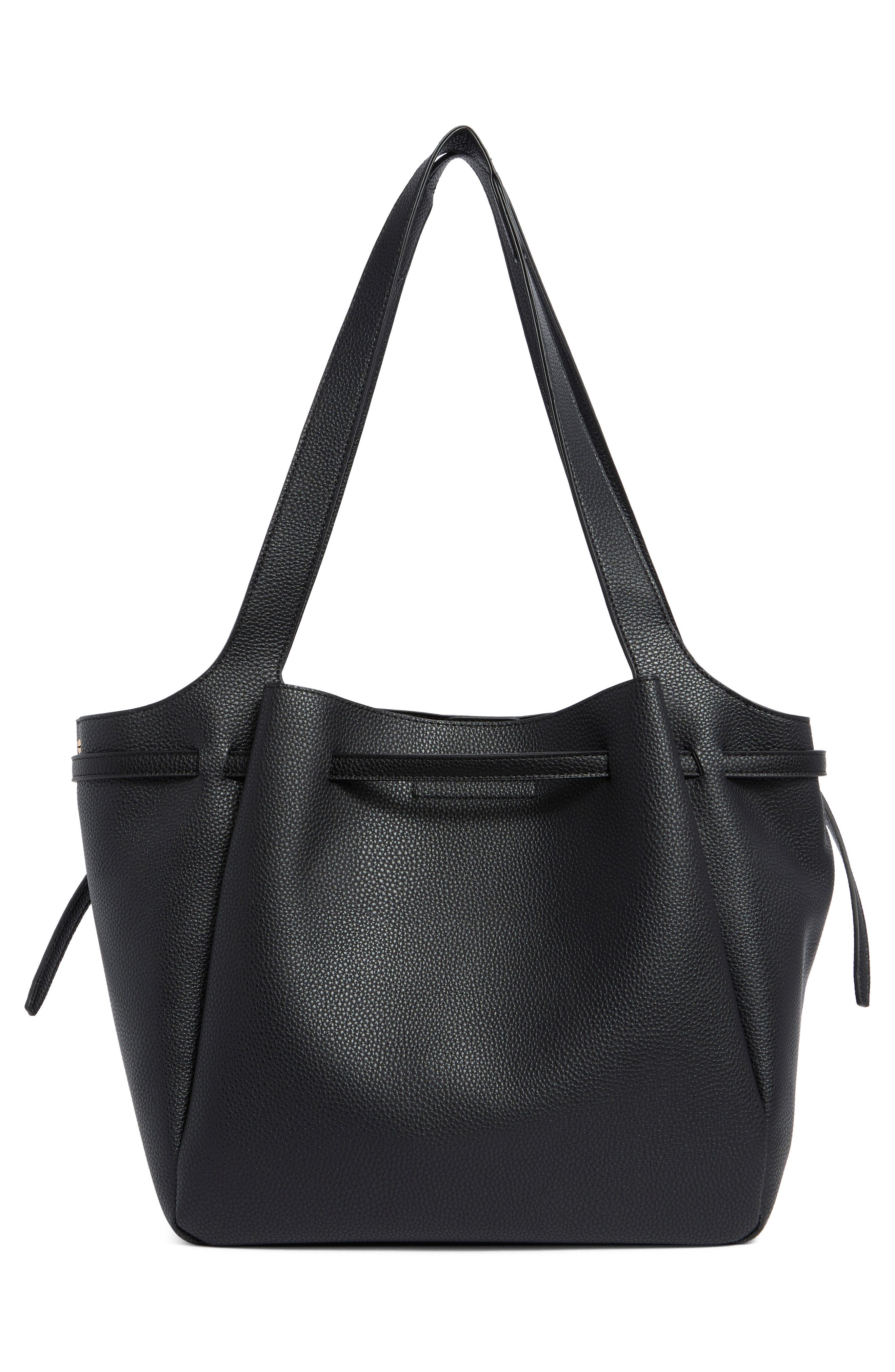 Nanette Lepore Laurel Belted Shoulder Bag, Alternate, color, Black