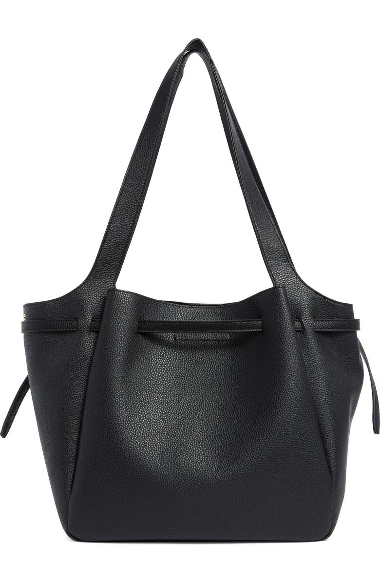 Nanette Lepore Laurel Belted Shoulder Bag, Alternate, color, Black