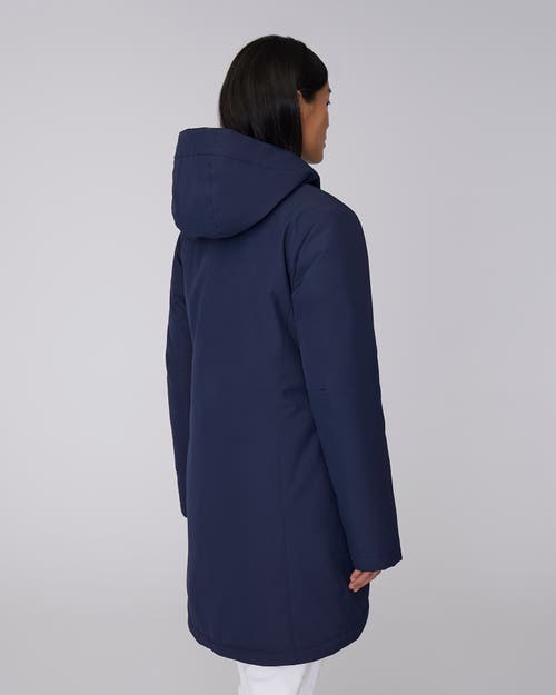 Quartz Co. Maeva | Hooded Insulated Winter Jacket In True Navy