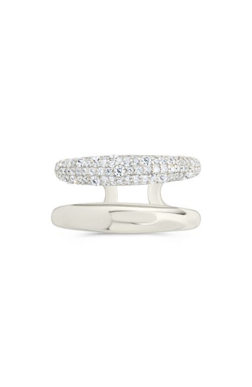 Sterling Forever Maisey Cubic Zirconia Double Band Ring In Metallic