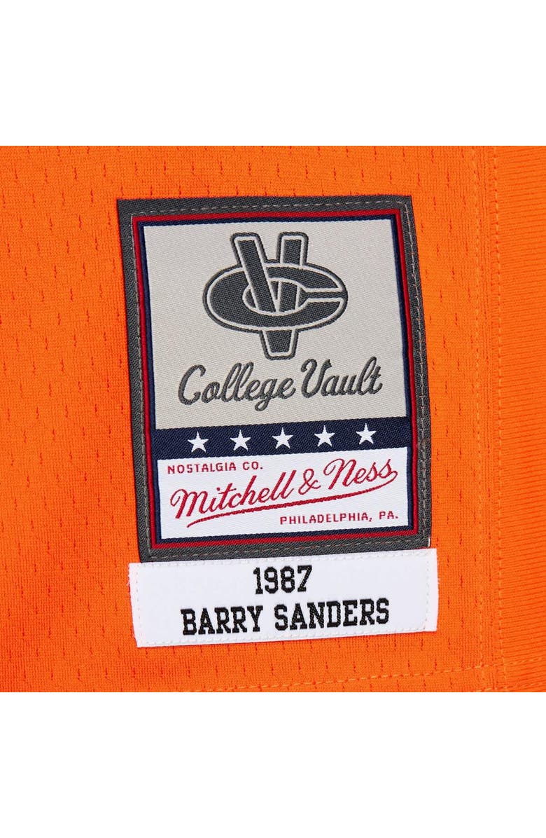Mitchell & Ness Men's Mitchell & Ness Barry Sanders Orange Oklahoma State Cowboys 1987 Replica Jersey, Alternate, color,