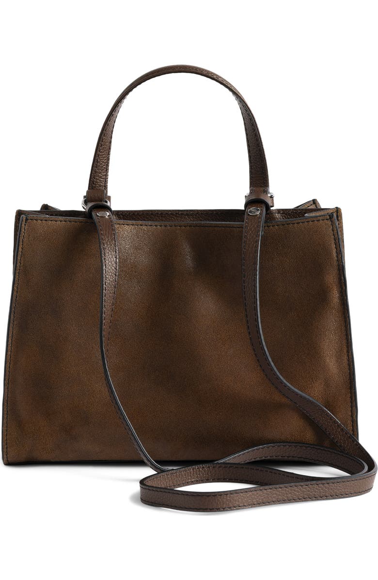 Zadig & Voltaire Jack Nano Waxy Suede Shoulder Bag, Alternate, color, Wood