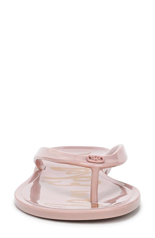 Sam Edelman Dean Jelly Flip Flop Rose Dust Jelly In Rose Dust