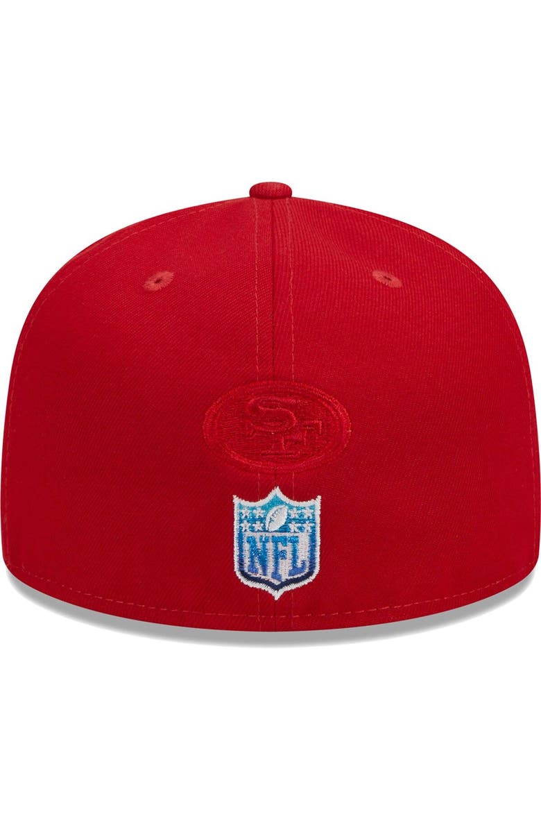 New Era Men's New Era Scarlet San Francisco 49ers Gradient 59FIFTY Fitted Hat, Alternate, color, Scarlet