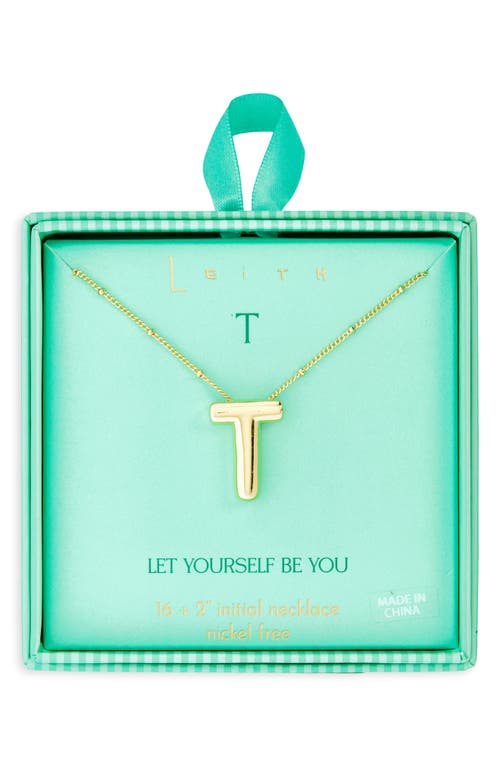 Leith 3d Initial Pendant Necklace In Gold
