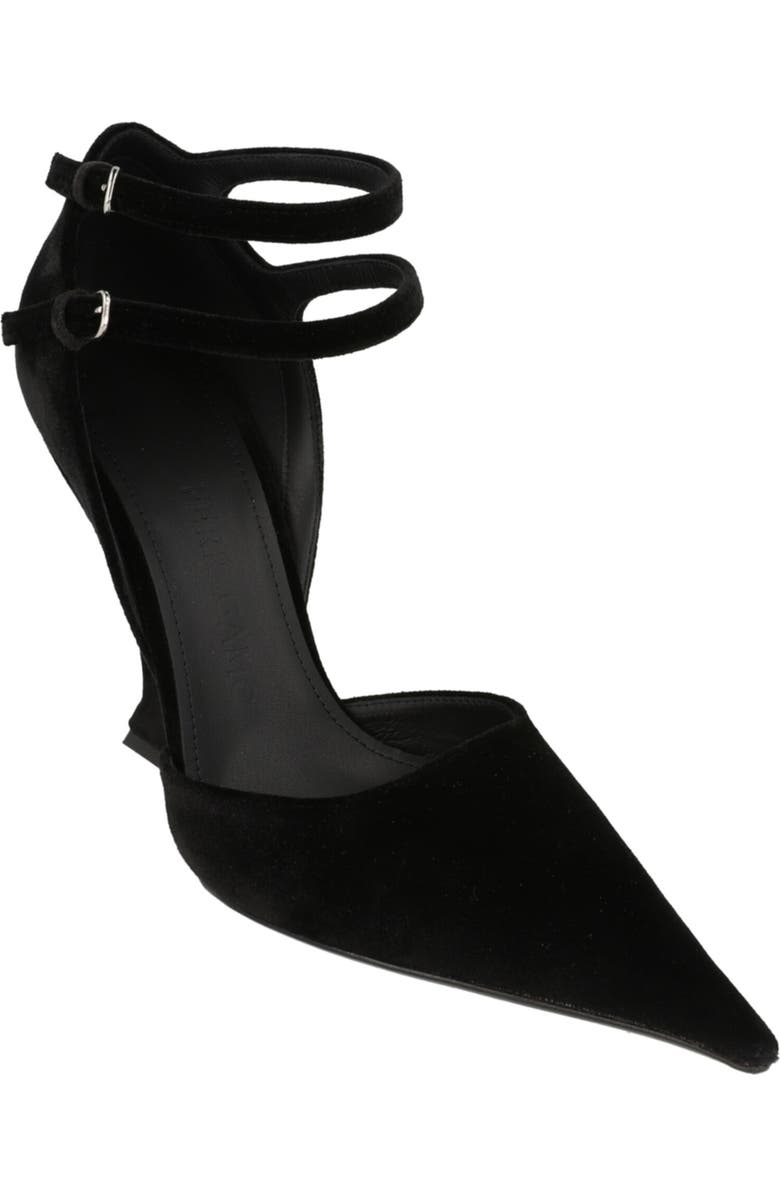 FERRAGAMO Vidya Suede Wedge Pump, Main, color, Black
