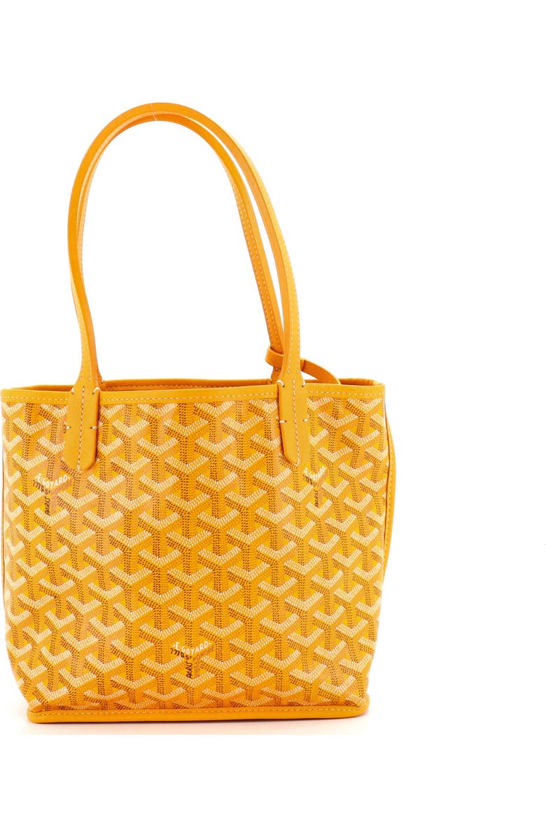 Pre-Owned Goyard Anjou Reversible Tote Coated Canvas Mini, Main, color, Yellow