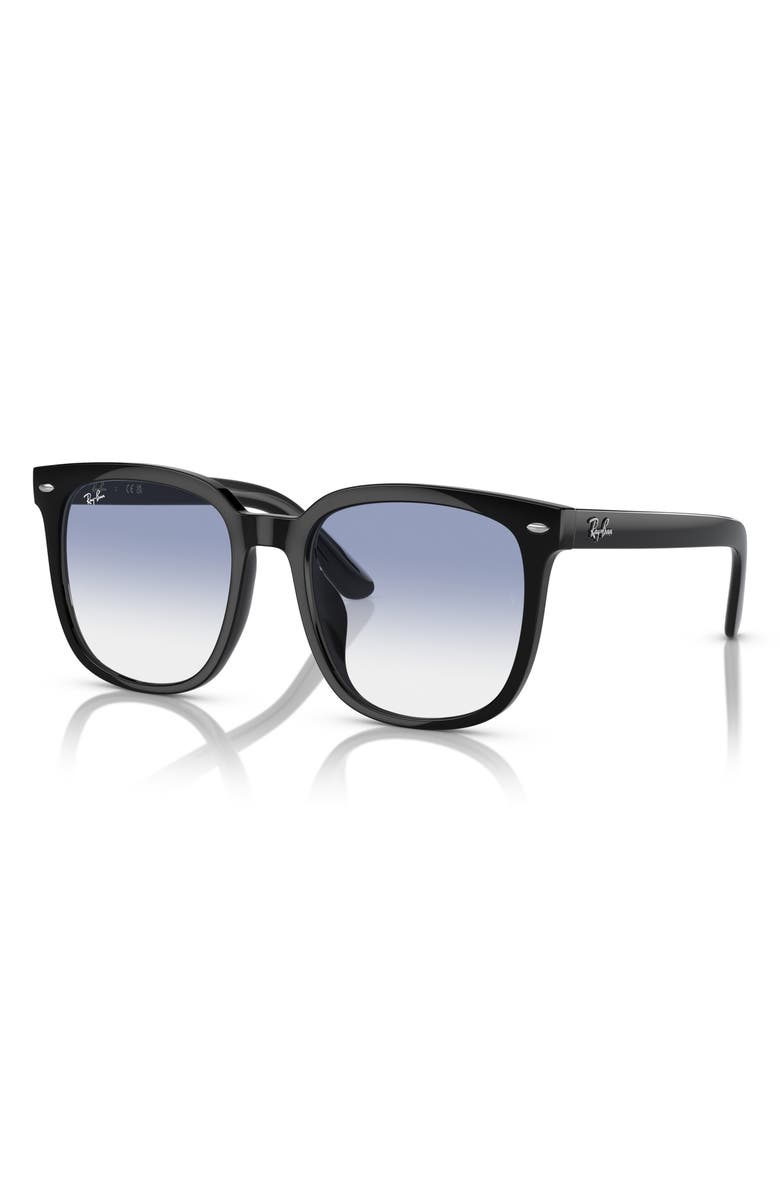 Ray-Ban 57mm Gradient Square Sunglasses, Alternate, color, Black