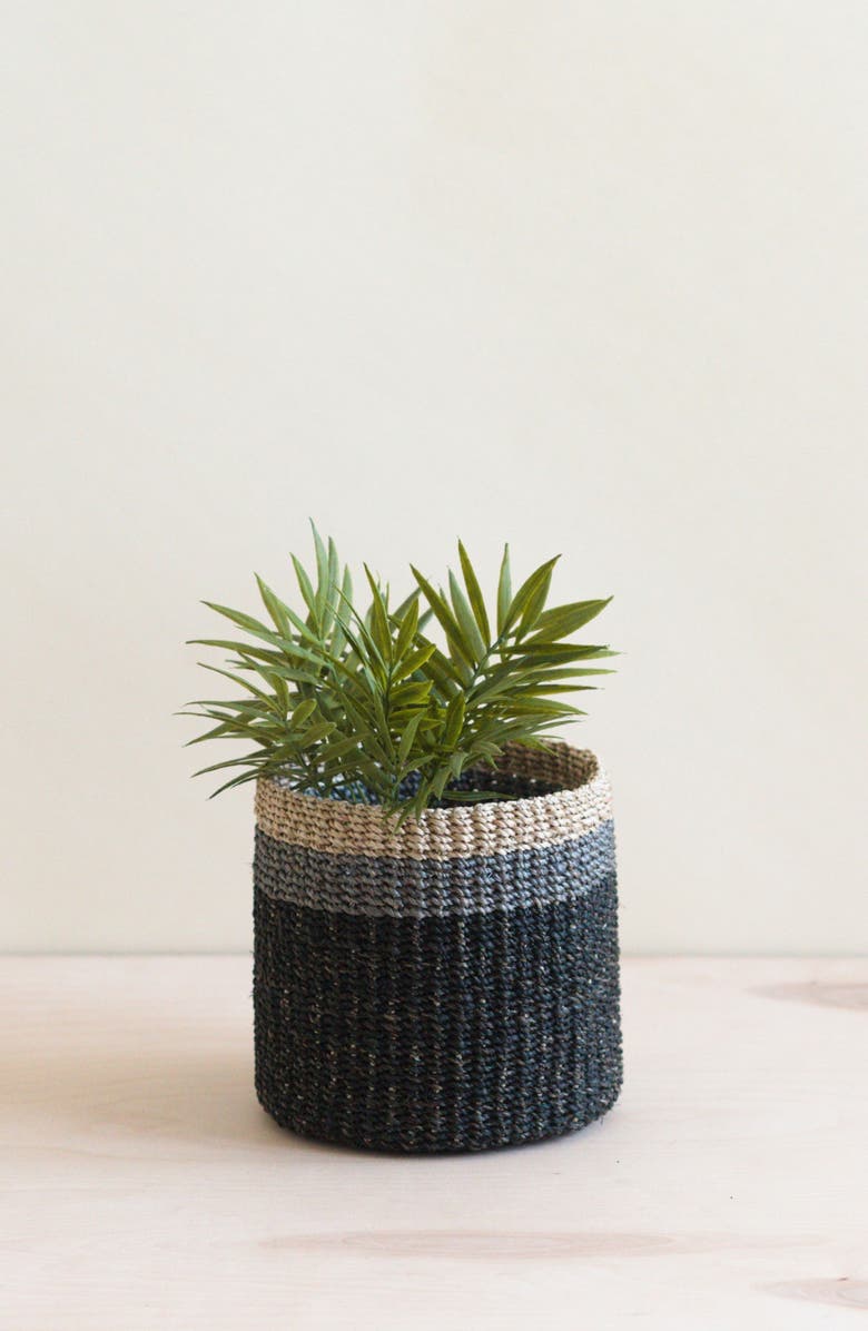 LIKHA Cylinder Mini Tabletop Basket, Alternate, color, Black