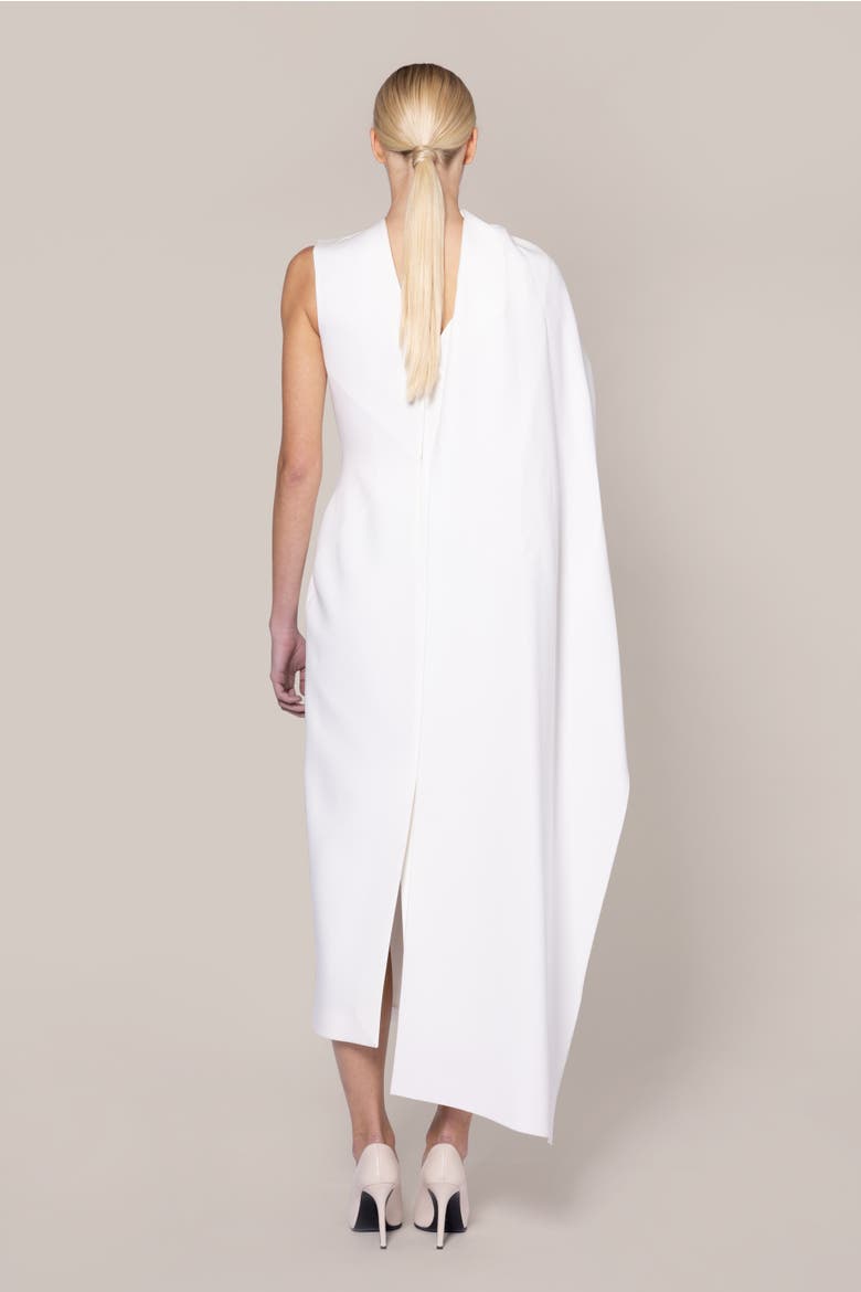 Edith Crepe Bridal Dress, Alternate, color, Ivory