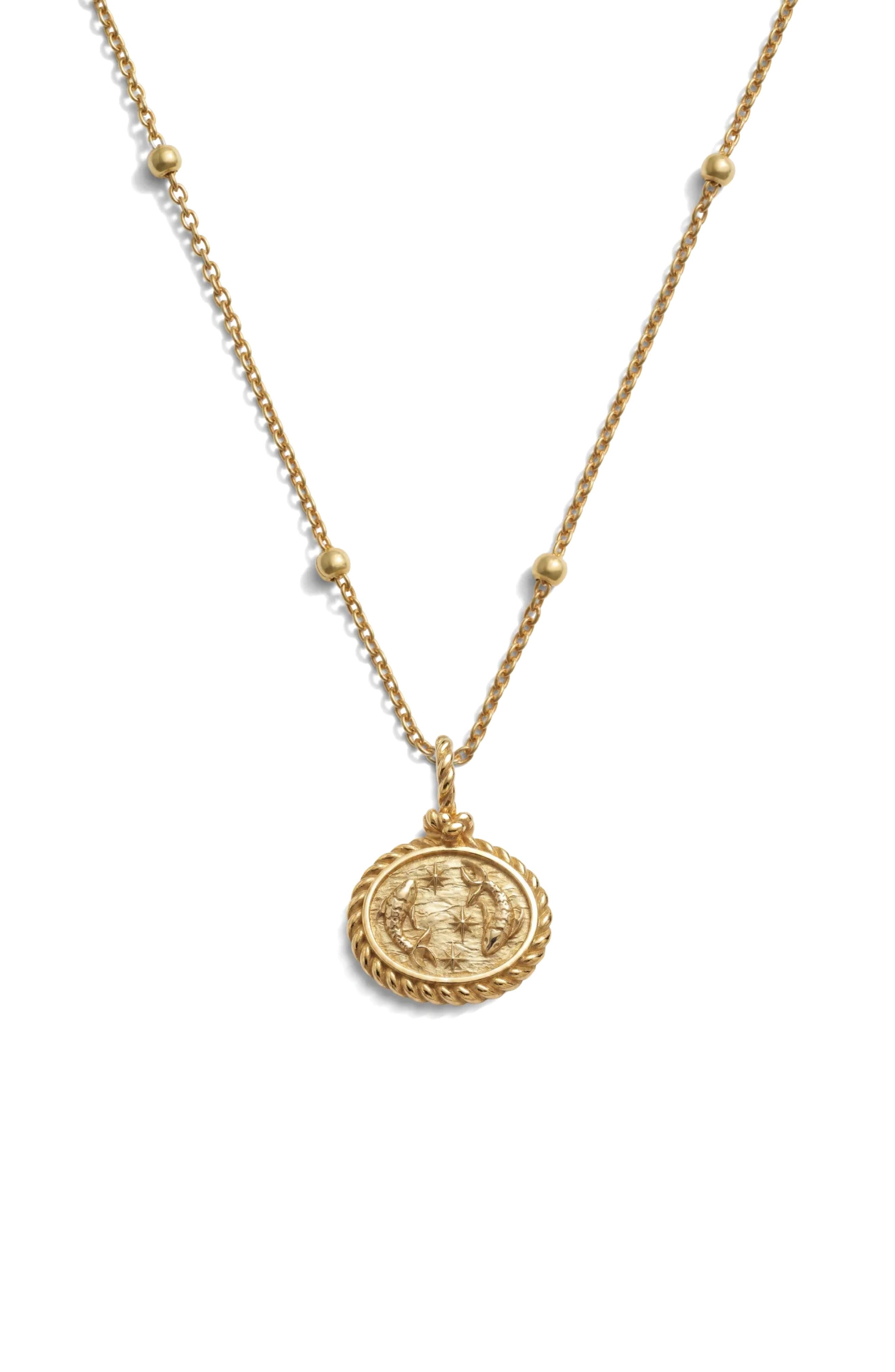 PISCES/ 14K GOLD VERMEIL