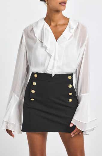 Derek Lam 10 Crosby Reyna Stretch Cotton Twill Sailor Miniskirt
